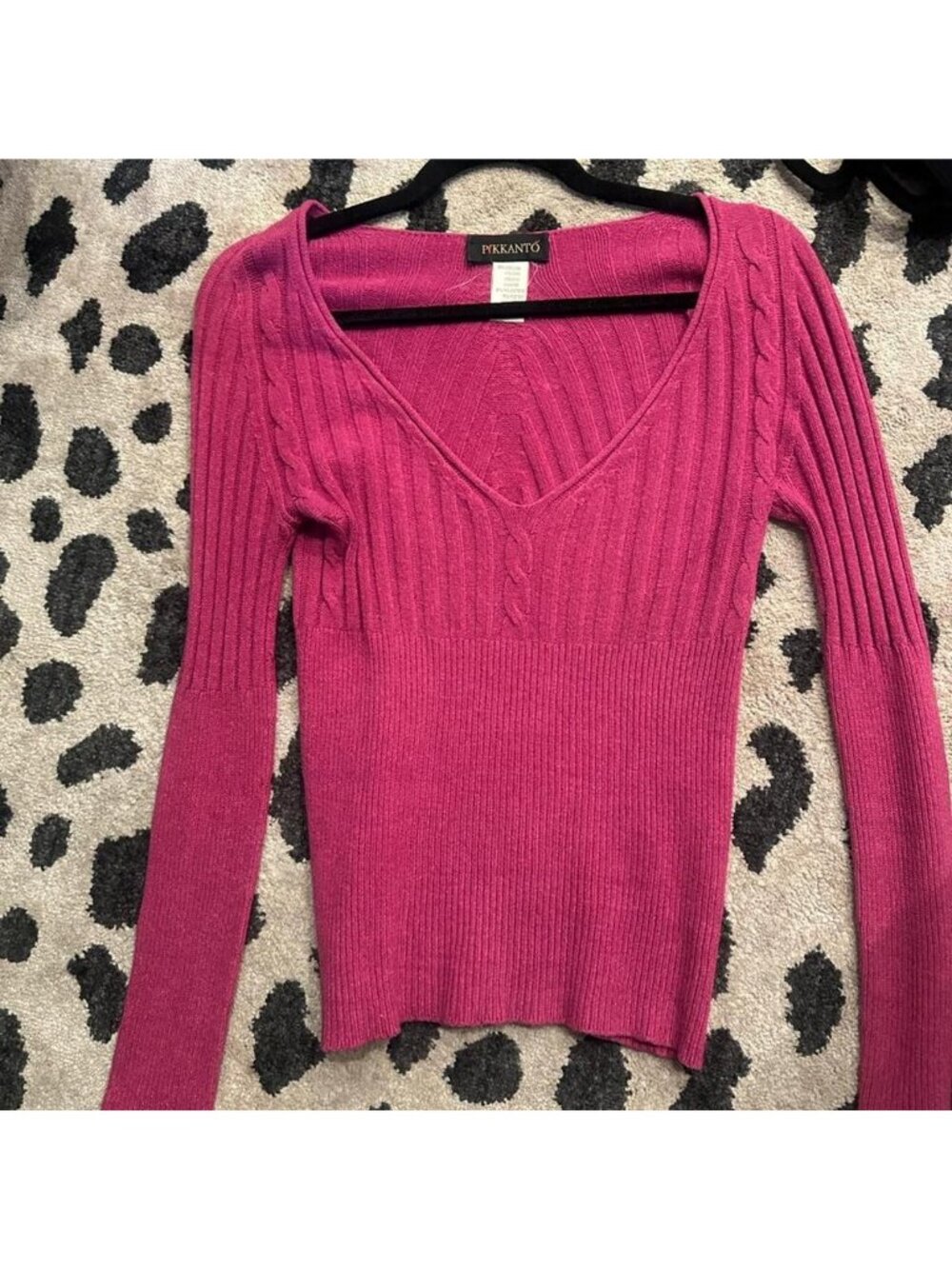Vintage Pink Long‎ Sleeve Top